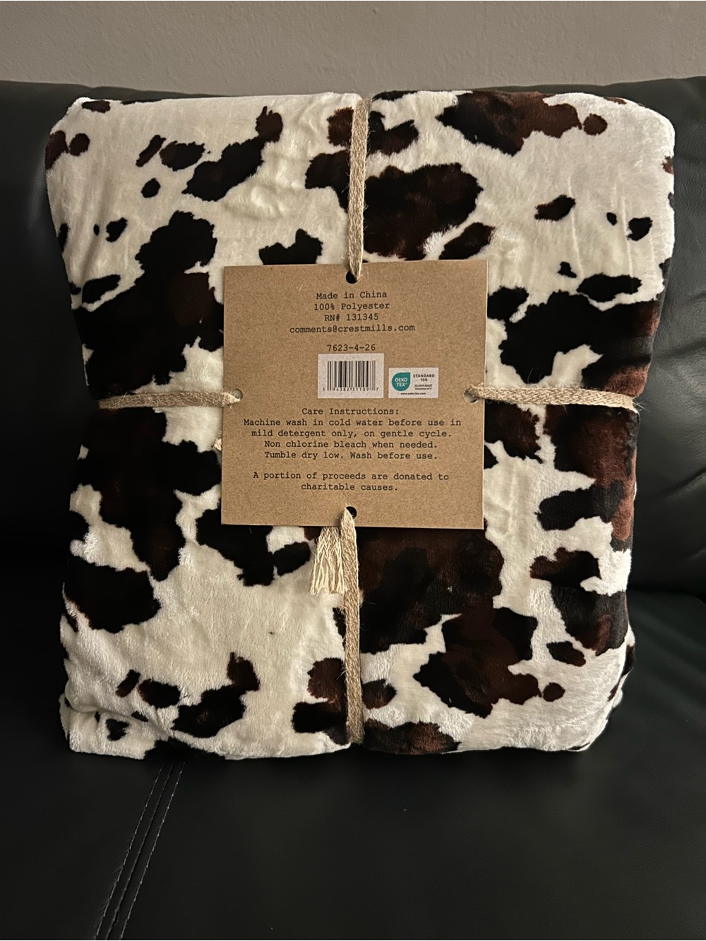 STONE MOUNTAIN UNIC Cow Pattern Blanket